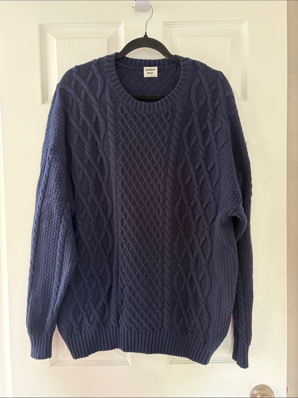 Sunday Best Peggy Cable Knit Crewneck Sweater